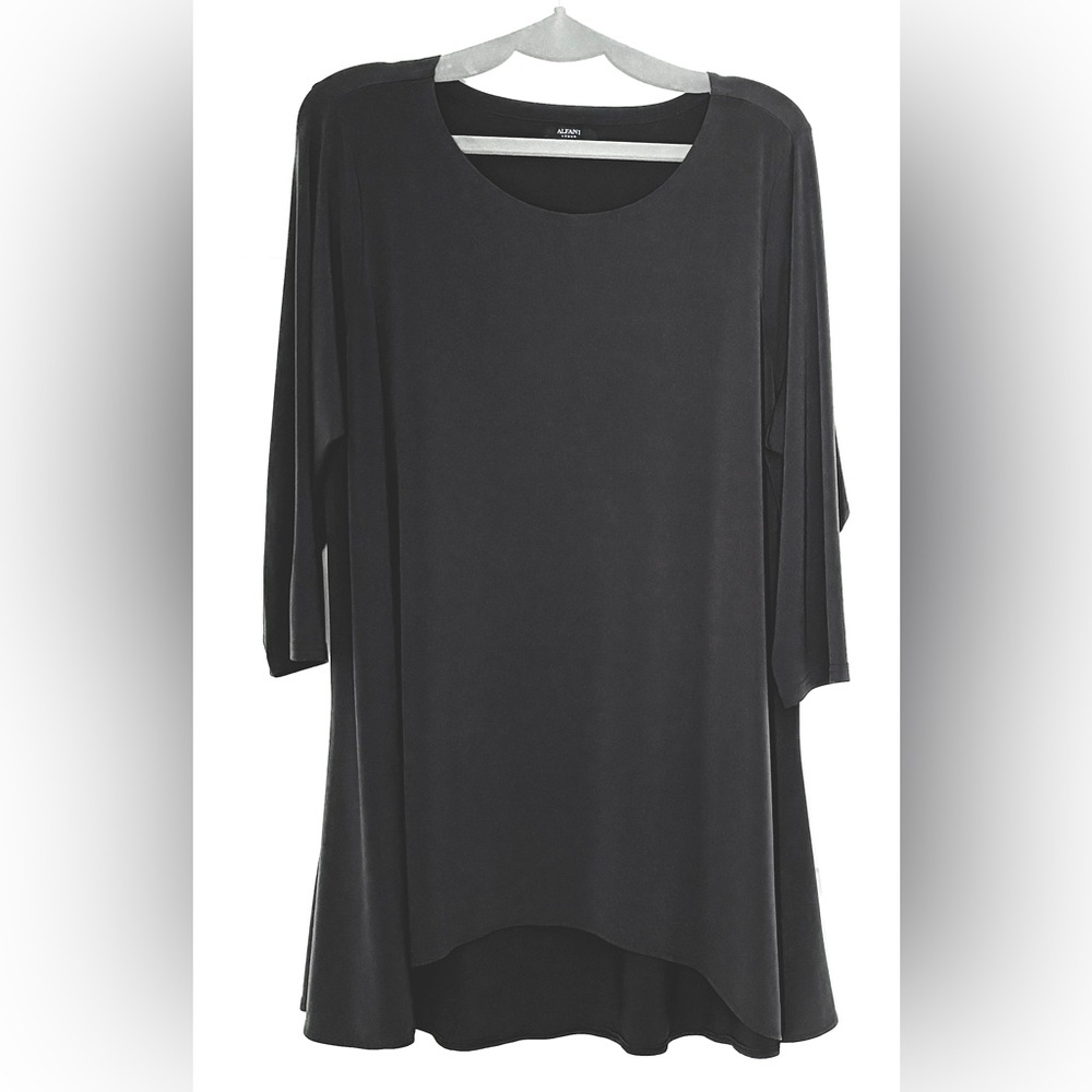 Alfani High-Low Tunic in Charcoal Gray - Sz 2X